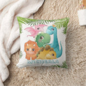 Monogram kleurig Cute Dinosaurs Kussen (Deken)