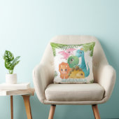 Monogram kleurig Cute Dinosaurs Kussen (Stoel)