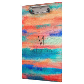 Monogram kleurig hout klembord (Links)