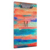 Monogram kleurig hout klembord (Rechts)