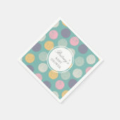 monogram kleurig pastel baby shower servet (Hoek)