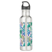 Monogram kleurig tropisch blad waterfles (Achterkant)