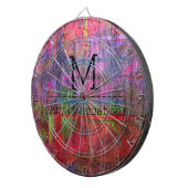 Monogram kleurige houtachtige korreltextuur #2 dartbord (Voorkant Rechts)