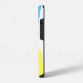 Monogram kleurige regenboogfluitverf lijndikte iPhone hoesje (Linkerkant)