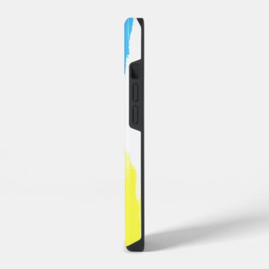 Monogram kleurige regenboogfluitverf lijndikte iPhone hoesje (Linkerkant)