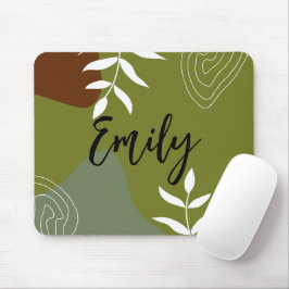 Monogram kleurrijk abstract voor minimalistisch gr muismat