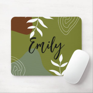 Monogram kleurrijk abstract voor minimalistisch gr muismat