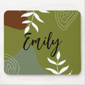 Monogram kleurrijk abstract voor minimalistisch gr muismat (Voorkant)