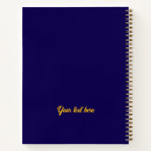 Monogram kleurrijk blauw geel kunstenaar schetsboe notitieboek (Achterkant)