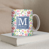 Monogram kleurrijk Bohemian Spring Flowers Koffiemok