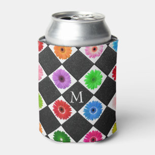 Monogram Kleurrijk Daisy Patroon Blikjeskoeler
