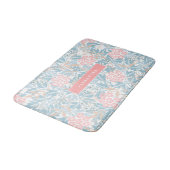 Monogram kleurrijk Floral Modern  Blauw Roze Badmat (Gekanteld)