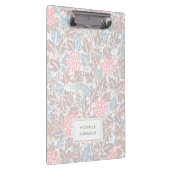 Monogram kleurrijk Floral Modern Blauw Roze Klembord (Rechts)