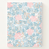 Monogram kleurrijk Floral Modern  Blauw Roze Notitieboek (Achterkant)
