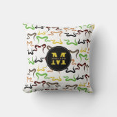 Monogram kleurrijk patroon van schildpaddenstoel kussen (Voorkant)