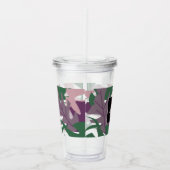 Monogram kleurrijk Plant Leaf Name Acryl Drinkbeker (Rechts)