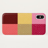 Monogram kleurrijk Stip Stijlvol iPhone X Hoesje (Achterkant (horizontaal))