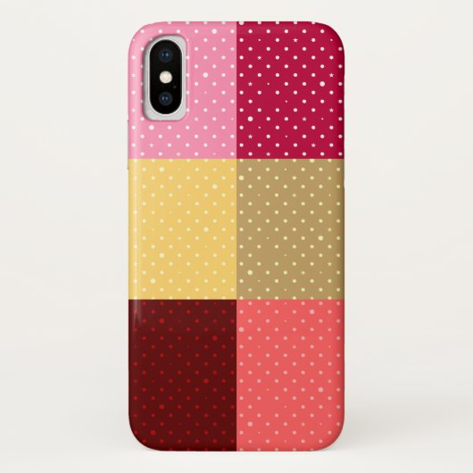 Monogram kleurrijk Stip Stijlvol iPhone X Hoesje (Achterkant)