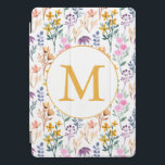 Monogram kleurrijk Waterverf fluitpatroon iPad Pro Cover<br><div class="desc">Gepersonaliseerd kleurig Waterverf patroonmonogram Hoesje voor tientroonveer</div>