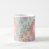 Monogram kleurrijk Waterverf fluitpatroon Koffiemok (Center)