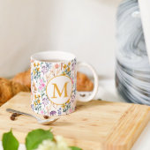 Monogram kleurrijk Waterverf fluitpatroon Koffiemok