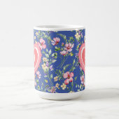 Monogram kleurrijk Waterverf fluitpatroon Koffiemok (Center)