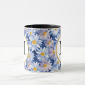 Monogram kleurrijk Waterverf fluitpatroon Mok (Midden)