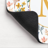 Monogram kleurrijk Waterverf fluitpatroon Muismat (Hoek)