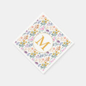 Monogram kleurrijk Waterverf fluitpatroon Servet (Hoek)