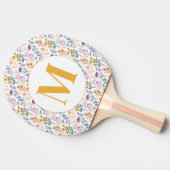 Monogram kleurrijk Waterverf fluitpatroon Tafeltennisbatje (Zijkant)