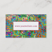Monogram, Kleurrijke Abstracte Digitale Kunst met Visitekaartje (Achterkant)