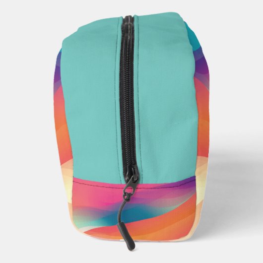 Monogram Kleurrijke Abstracte Gradiënten Modern Toilettasje (Rechts)