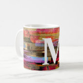 Monogram Kleurrijke Abstracte Mok (Voorkant links)