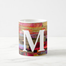 Monogram Kleurrijke Abstracte Mok
