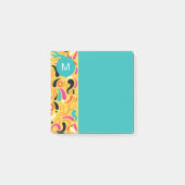Monogram Kleurrijke Abstracte Vorm Post-it® Notes (Voorkant)