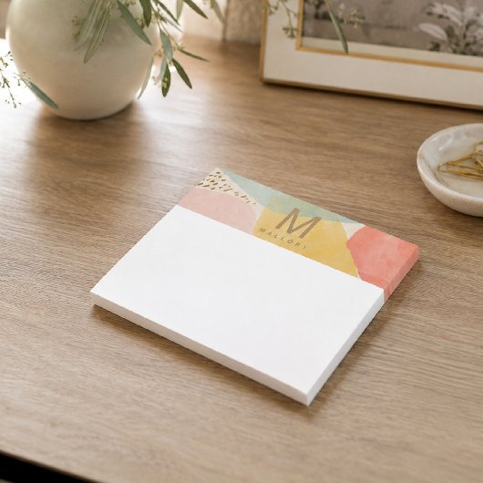 Monogram Kleurrijke Abstracte Vormen Post-It Notit Post-it® Notes