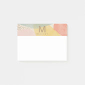 Monogram Kleurrijke Abstracte Vormen Post-It Notit Post-it® Notes (Voorkant)