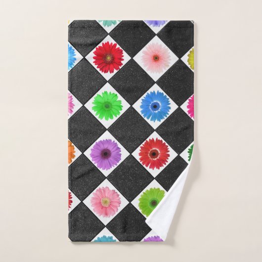 Monogram Kleurrijke Daisy Bad Handdoek (Handdoek)