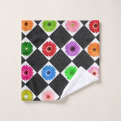 Monogram Kleurrijke Daisy Bad Handdoek (Wasdoekje)