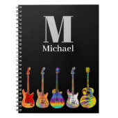 Monogram kleurrijke gitaren notitieboek (Voorkant)