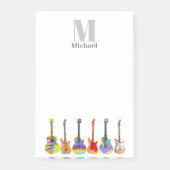 Monogram kleurrijke gitaren post-it® notes (Voorkant)