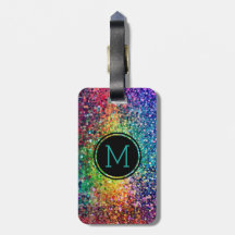 Monogram Kleurrijke Glitter Textuur