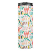 Monogram Kleurrijke Happy Oerwoud Dieren Thermosbeker (Achterkant)