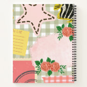 Monogram kleurrijke meisjesplakboek inspiratie Roz Notitieboek (Achterkant)