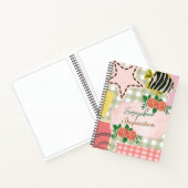 Monogram kleurrijke meisjesplakboek inspiratie Roz Notitieboek (Binnen)