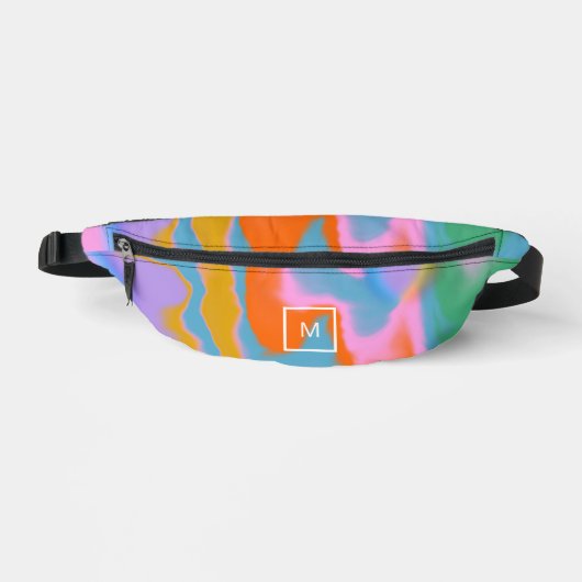 Monogram kleurrijke moderne waterverf Cut Sew Tas (Voorkant)