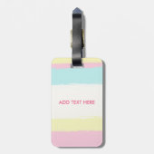 Monogram kleurrijke moderne waterverf penseeldrupp bagagelabel (Achterkant verticaal)