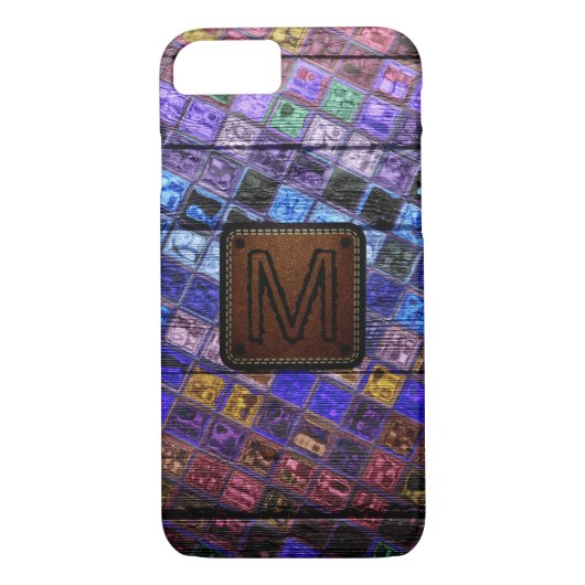Monogram kleurrijke MozaïekPatroonblik Kijk #17 Case-Mate iPhone Case (Achterkant)