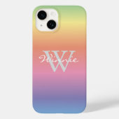 Monogram kleurrijke pasteelregenboogkleuren Case-Mate iPhone case (Achterkant)