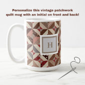 Monogram Kleurrijke Patchwork Quilt Coffee Mok